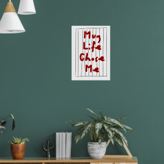 Poster La vie de tasse m'a choisi — Typographie de citati