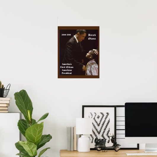 POSTER LA VIE DES NOIRS COMPTE BARACK OBAMA (Bureau à domicile)