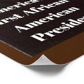 POSTER LA VIE DES NOIRS COMPTE BARACK OBAMA (Coin)