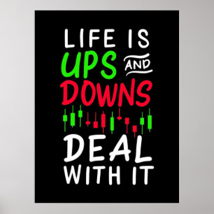 Poster La Vie Du Trader Investisseur Est Ups Et Downs