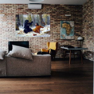 Poster La vie d'un chasseur Un saccage Arthur Tait 1856