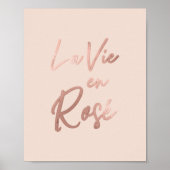 Poster La Vie en rose French Quota Rose Gold Pink (Devant)