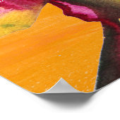 Poster La vie est belle citation Orchidée violette (Coin)