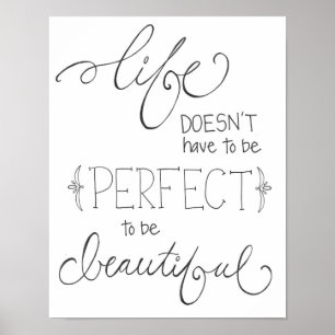 Poster la vie est belle - dessin d'illustration à la main