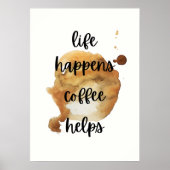 Poster La vie est café aide (Devant)