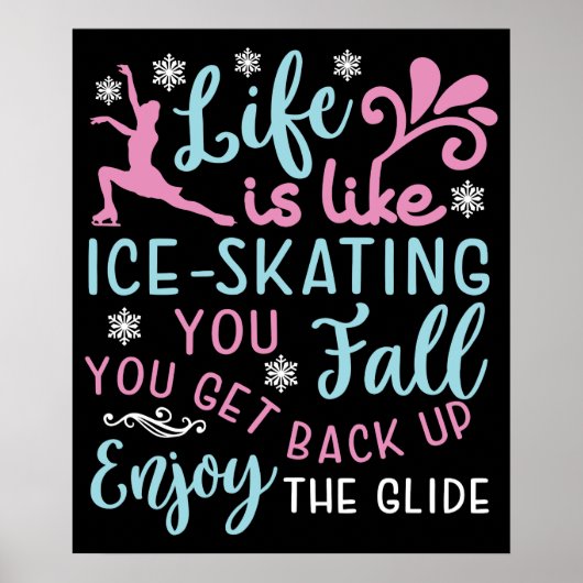Poster La vie est comme le patinage sur glace (Devant)
