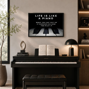 Poster La vie est comme un piano Inspirant