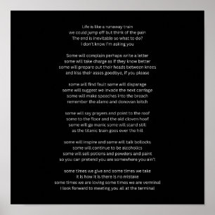 Poster La vie est comme un train en fuite