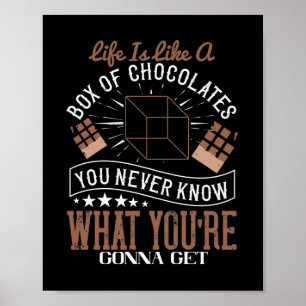 Poster La Vie Est Comme Une Boîte De Chocolats