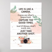 Poster La Vie Est Comme Une Citation De Vie Motivationnel (Devant)