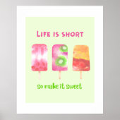 Poster La vie est courte Motivation (Devant)