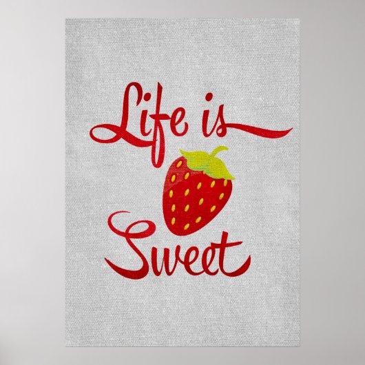 Poster La vie est de la fraise douce (Devant)