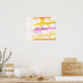 Poster La vie est désordonnée Abstraite goutte-à-goutte (Cuisine)