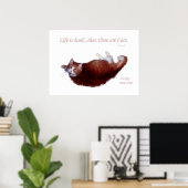 Poster La vie est dure...puis il y a les chats. (Bureau à domicile)