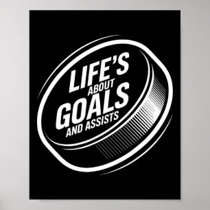 Poster La vie est faite d'objectifs et joueur de palet de