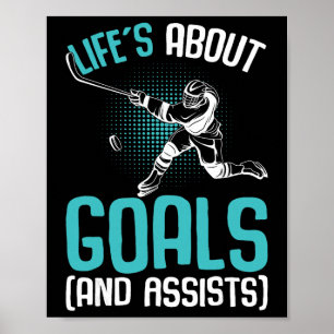 Poster La vie est faite d'objectifs Joueur de hockey Hock