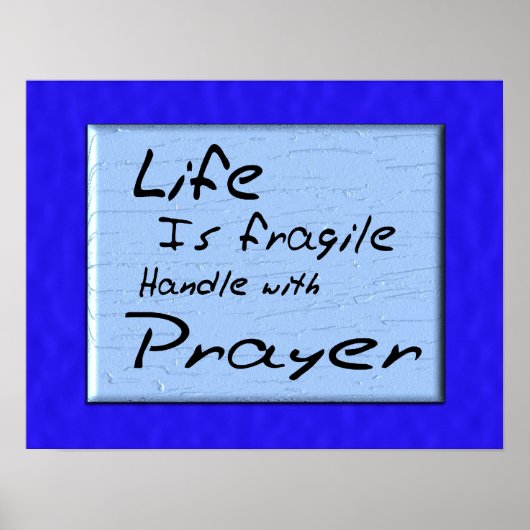 Poster La vie est fragile (Devant)