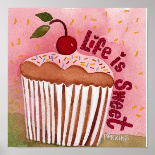 Poster La vie est l'affiche Sweet Cupcake (Devant)