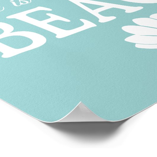 Poster La Vie Est Meilleure À L'Affiche De Plage (Coin)