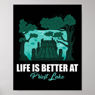 Poster La vie est meilleure à Priest Lake en kayaking et