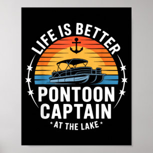 Poster La vie est meilleure au lac ntoon capitaine bateau