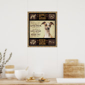 Poster La Vie Est Meilleure Avec La Couverture De Chien B (Cuisine)