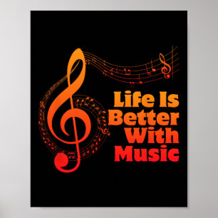 Poster La vie est meilleure avec la théorie musicale Prof