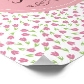 Poster La vie est meilleure avec les tulipes - Motif (Coin)