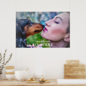Poster La vie est meilleure avec personnalisation Chien P (Cuisine)