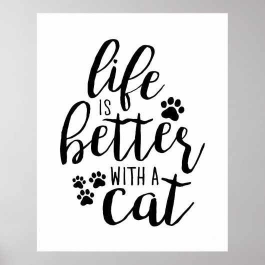 Poster La vie est meilleure avec un chien Citations de l’ (Devant)