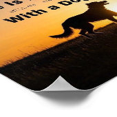 Poster La vie est meilleure avec un chien, jeune garçon,  (Coin)