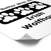 Poster La Vie Est Meilleure Avec Un Wolfhound Irlandais (Coin)