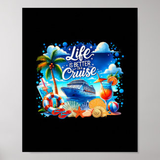 Poster La vie est meilleure lors d'une croisière Hawaï Pl