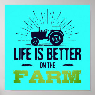 Poster La vie est meilleure sur l'affiche de la ferme
