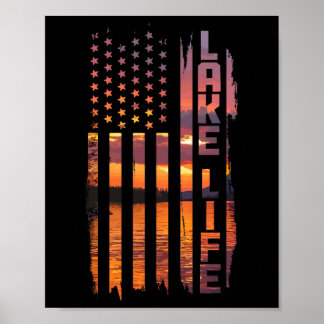 Poster La vie est meilleure sur le ponton du lac Pontoon