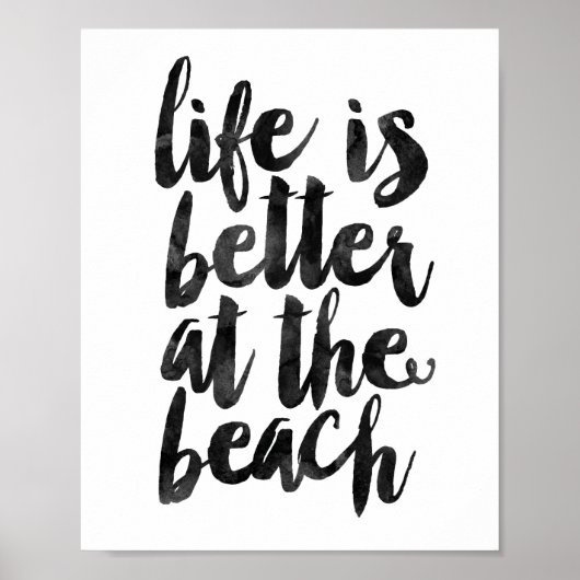 Poster La Vie Est Mieux À La Plage (Devant)