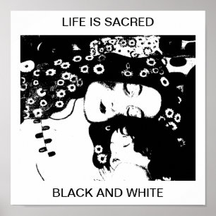 POSTER LA VIE EST NOIRE ET BLANCHE SACRÉ