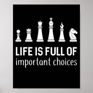 Poster La Vie Est Pleine De Choix Importants, Amateur D'É
