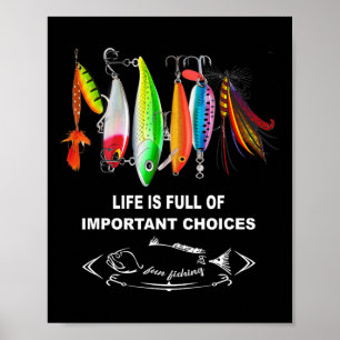 Poster La vie est pleine de choix importants drôle de leu