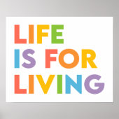 Poster La vie est pour vivre (Devant)
