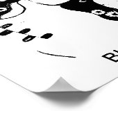 POSTER LA VIE EST SACRÉE NOIRE ET BLANCHE (Coin)