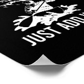 Poster La Vie Est Simple Ajouter De L'Eau Kayak Whitewate (Coin)