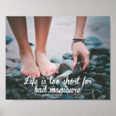 Poster La vie est trop courte pour la mauvaise manucure, (Devant)