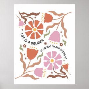 Poster La vie est un équilibre entre garder la citation d