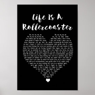 Poster La Vie Est Un Rollercoaster Black Heart Chanson Ly