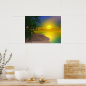 Poster La vie est une plage ensoleillée (Cuisine)