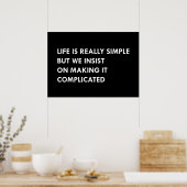 Poster La vie est vraiment simple, mais nous insistons po (Cuisine)