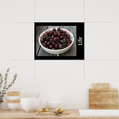 Poster La vie et un bol de cerises (Cuisine)