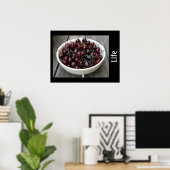 Poster La vie et un bol de cerises (Bureau à domicile)