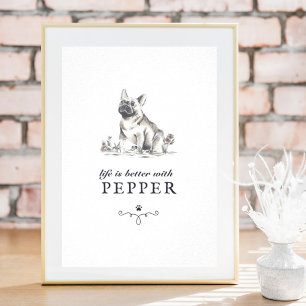 Poster La Vie Française De Buldog Est Meilleure Avec Un N